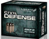 Liberty Civil Defense, .45 ACP +P, 78gr 1900 FPS, 20-Round Box 