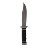 SOG Tech Bowie, Fixed Blade Knife, 6.40" AUS-8 Clip Point Blade, Stonewashed, Black Kraton Handle 