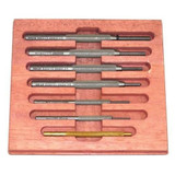 Lyman Gunsmith’s Punch Set, Steel Punches with Brass Drift Punch, Wood Block Stand 