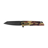 Kershaw Misdirect, Folding Knife, Woodland Camo M81 Handle, Black-Oxide BlackWash Finish 