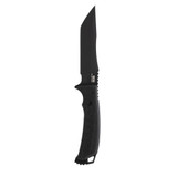 SOG Pillar Tanto FX, Fixed Blade Knife, Black Linen Micarta Handle, Black PVC Finish 