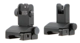 TacFire IS002, Low Profile Flip-Up Iron Sight Set, AR-Platform, Black Anodized 