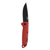 SOG Adventurer LB, 3.00" Black PVD Drop Point Blade, Red GRN Handle, Lockback Folding Knife 