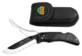 Outdoor Edge RazorPro, Double Blade Folder, Black TPR Handle, Nylon Sheath, Black 