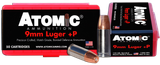 Atomic 00409 Precision Craft, 9mm Luger +P, 124gr Bonded Match Hollow Point, 50 Rds 