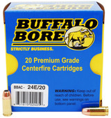 Buffalo Bore Personal Defense Strictly Business 9mm Luger +P 124gr Jacketed Hollow Point, 20rd Box 