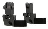 TacFire IS003, 45 Degree Flip Up Iron Sights Set, Spring-Loaded Front & Rear, Black Anodized Aluminum 