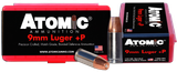 Atomic 00454 Precision Craft 9mm Luger +P, 124gr Bonded Match Hollow Point, 20rd Box 