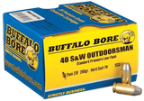 Buffalo Bore Outdoorsman Strictly Business, 40 S&W, 200 gr Hard Cast Flat Nose, 20 Rds 