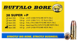 Buffalo Bore 33E/20 Personal Defense Strictly Business, 38 Super +P, 147gr JHP, 20 Rounds 