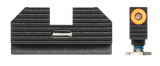 Night Fision Costa Ludus Glock Night Sight Set, Green Tritium Orange Front Ring Horizontal Tritium Bar Rear, Black Nitride Steel 