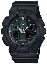 Casio G-Shock GA100MB-1A, Tactical Matte Black, Stainless Steel Bezel 
