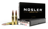 Nosler Match Grade Ammunition, 308 Win, 175 gr HPBT, 20 Rds 