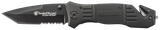 Smith & Wesson Extreme Ops, Folding Tanto Part Serrated Stainless Steel Blade, Black 