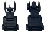 NCStar VG166, Low Profile Flip-Up Front and Rear Iron Sights, Black Polymer 