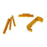 Cross Armory 3 Piece Kit, Extended Controls for Glock 17/19/26/34 Gen5, Gold Anodized 