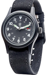 Smith & Wesson SWW-1464-BK Military Watch, Black Dial, Nylon Strap, Black 