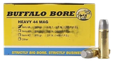 Buffalo Bore 4A20 Heavy Strictly Business, 44 Rem Mag, 305gr Hard Cast Lead Flat Nose, 20 Rds 