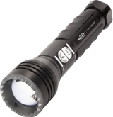 Police Security Twin Power Long Throw Flashlight, 220/450 Lumens White LED, Black 