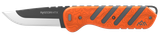 Outdoor Edge Razor HTX, Folding Knife, 3.00" Plain Drop Point Blade, Orange/Gray Rubberized Aluminum Handle, Matte Finish 