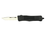 Steel River Knives MT618 Ultralight, 3.25" Tanto Plain D2 Steel Blade, Black Aluminum Handle 