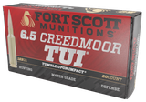 Fort Scott Munitions TUI Rifle Ammo, 6.5 Creedmoor, 123gr, 20 Count 