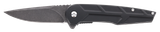Schrade Reckon Assisted Opening Folder, D2 Steel Drop Point Blade, Black Aluminum Handle, Dark Stonewash Finish 