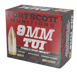 Fort Scott Munitions TUI 9mm Luger, 80gr Solid Copper Spun, 20 Rds 