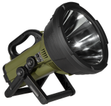 Cyclops Colossus C18MIL, 18 Million Candlepower Rechargeable Halogen Spotlight, Green/Black Rubber 