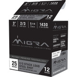 Migra Combinational Waterfowl Steel Shot, 12 Gauge, 3" 1-1/4 oz, #2/#3, 1430 FPS, 25 Rounds 