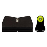XS Sight Systems DXT2 Big Dot, Tritium Night Sights, Glock Suppressor/Optic Height, Yellow Front, Black Steel 