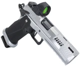 TEE Gun Vault Dark Forge Wraith, w/ Trijicon SRO 1.0 MOA, 9MM, 4.60" Ported & Compensated Barrel, 20 Rds, Hard Chrome 