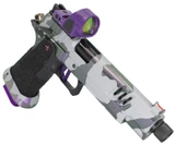 TEE Gun Vault Staccato XL, w/ Purple Trijicon SRO 2.50 MOA, 9MM, 5.40" Threaded Barrel, 20 RDs, Purple Camo 