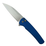 Pro-Tech Malibu Flipper, Solid Blue Aluminum Handles 