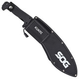 SOG SOGfari Kukri Machete, Sawback 12.00" Blade, Hardcased Black Finish 