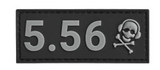 G-Code Caliber Patch, 5.56 Grey/Black, Velcro Hook Backing 