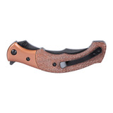 CRKT Ritual Compact, Folding Knife, Stonewash Black, 3.33" Blade, Micarta Handle, Brown 