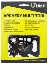 HME HMEWMT 20-In-1 Wallet Multi-Tool, Black Metal 