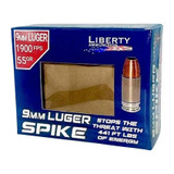 Liberty Ammunition SPIKE 2.0, 9MM Luger, 55gr Solid Handgun Ammunition, 1,900 FPS 