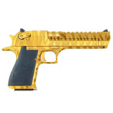 Magnum Research Desert Eagle Mark XIX, Weaver Accessory Rail, .44 Magnum, 6.00" Barrel, 7 Rds, Titanium Gold w/ Tiger Stripes 