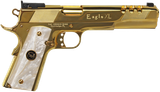 Iver Johnson Golden Eagle XL Deluxe, Slide Stop And Thumb Safety, 10MM, 6.00" Ported Barrel, 8 Rds, 24K Gold Plated 