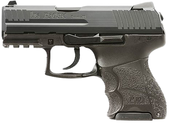 Heckler & Koch P30SK V1, 9mm, 3.27" Barrel, 15 Rds, Black Cerakote - 642230269262 