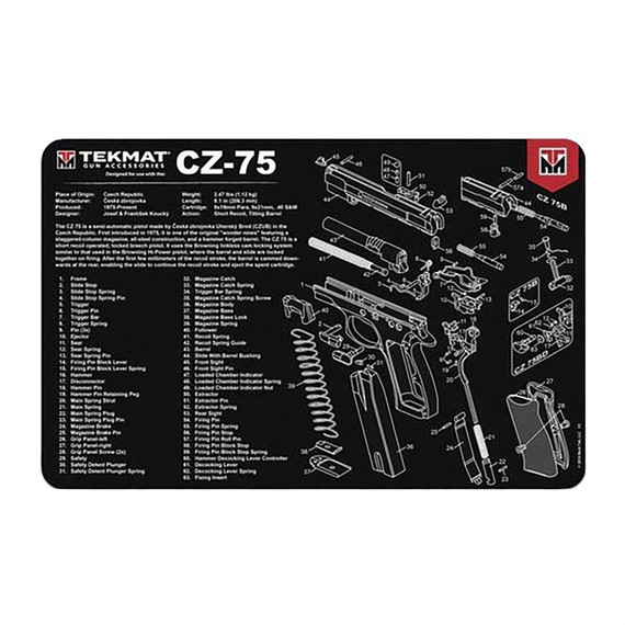 TekMat CZ-75, 9MM, Gun Cleaning Mat, Black 