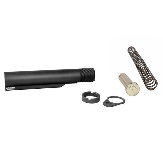 Geissele Automatics AR15 Premium Mil-Spec Buffer Tube Assembly, Super 42, H3, Black 