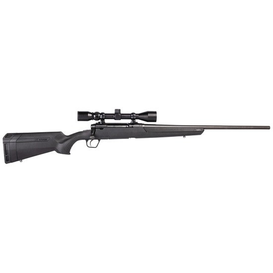Savage Arms AXIS XP, w/ Weaver 3-9x40 Scope, 7MM-08 Remington, 22.00" Barrel, 4 Rds, Black 