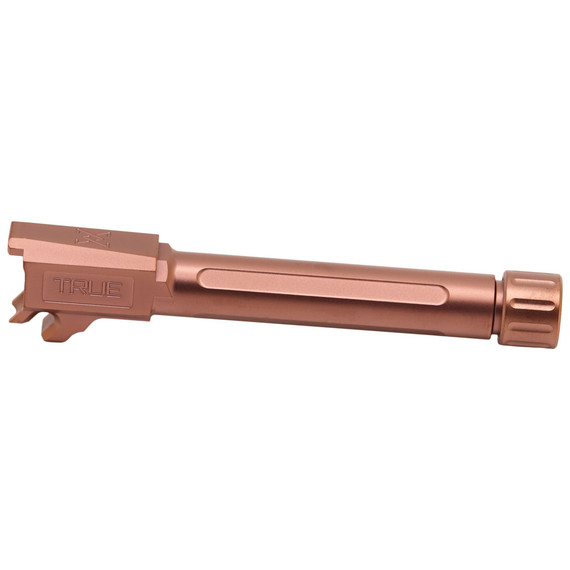 True Precision P365-FUSE Barrel, 9MM, 4.95" Threaded Barrel, USA-Sourced 416R Stainless Steel, Copper 