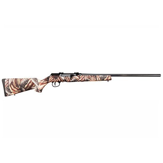 Savage Arms A17 American Flag, .17 HMR, 22.00" Barrel, 10 Rds, Synthetic American Flag Design, American Flag, Matte Black 