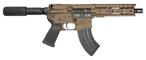 Diamondback DB15, 7.62X39MM, 7.00" Barrel, 28 Rds, Flat Dark Earth - 810035755673 