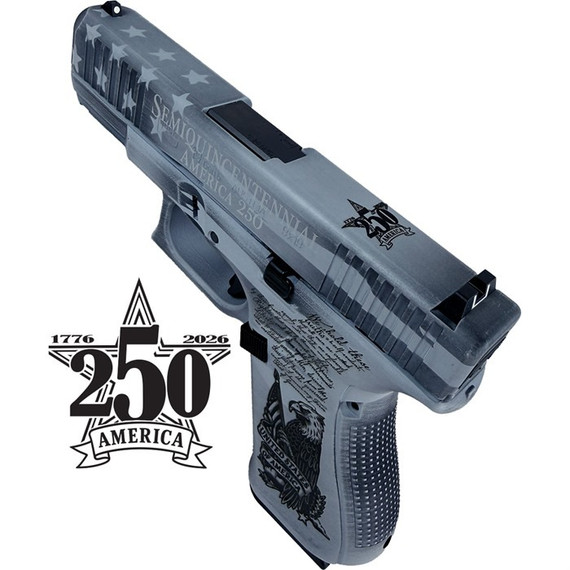 Glock G19 Gen 5 250th Anniversary, 3 Magazines, 9MM, 4.02" Barrel, 15 Rds, We Want You Gray 