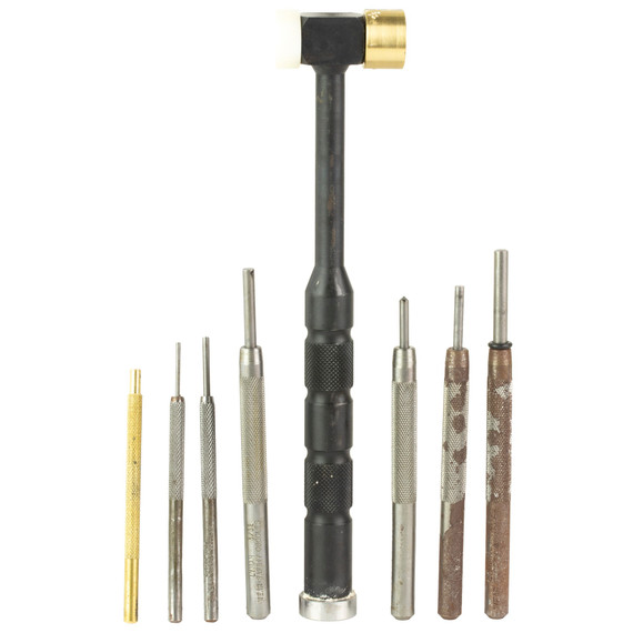 Lyman Deluxe Hammer & Punch Set, Brass Tapper Hammer Kit, Black 
